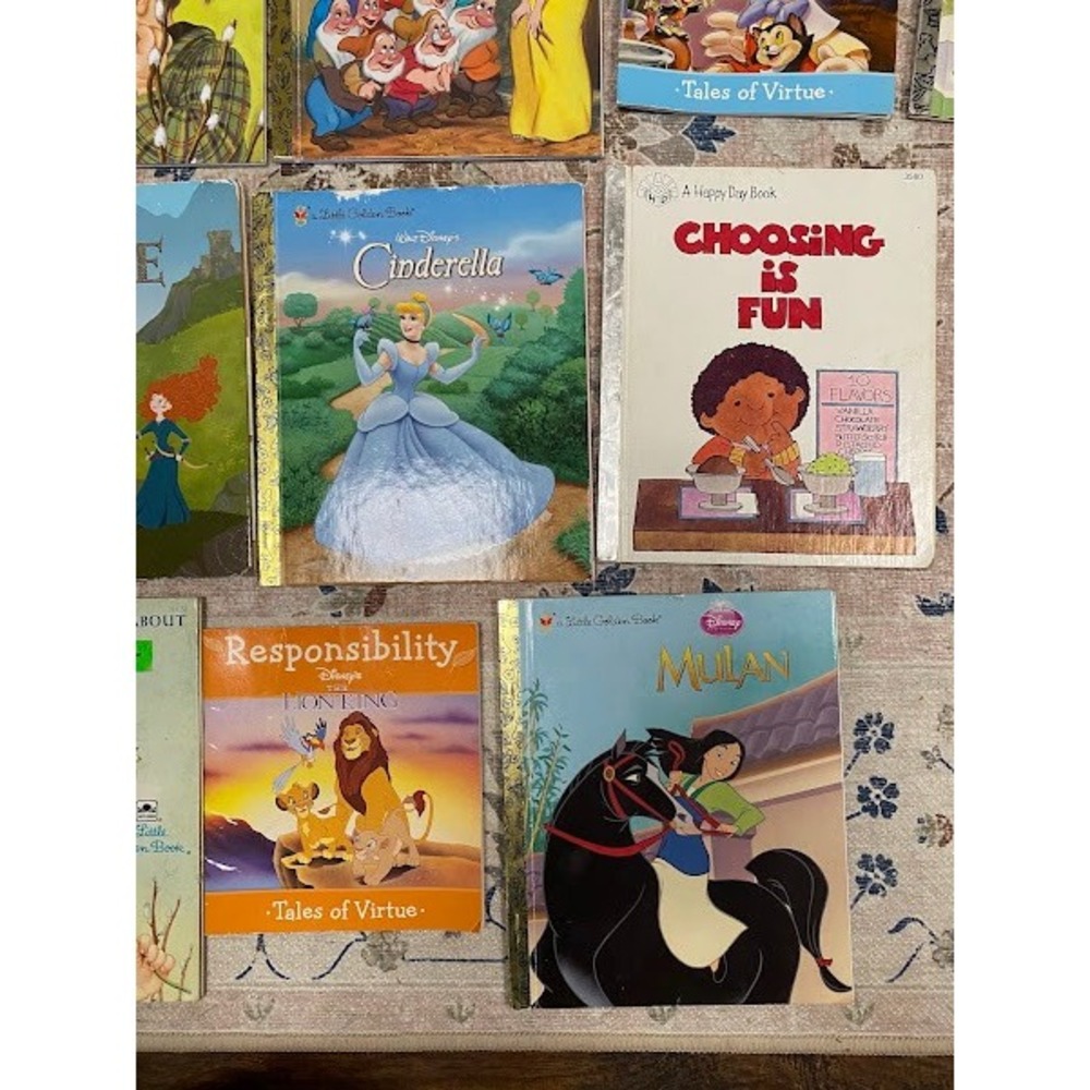 Lot of 19 Childrens Books Disney Little Golden Books Tales of Virtue Classics - Picture 3 of 7